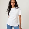 White Pleated T-Shirt