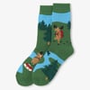 Adult Hiking Moose Cozy Socks