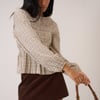 Yellow Check Shirred Blouse