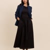 Black Draped Off Shoulder Beth Midi Dress