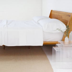 Cotton White Percale King Sheet Set