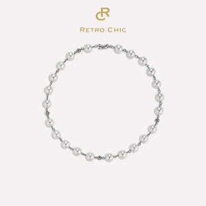 Leopard Shell Pearl Necklace - White