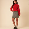 Black Gingham Mini Skirt