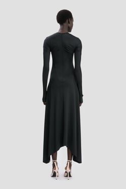 Victoria Beckham Midi Dress In Black - 16 - Womens