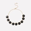 Black Enamel Ripple Necklace