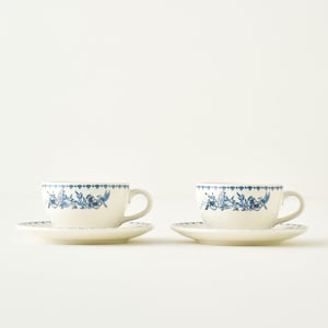 Bleu Blanc Porcelain Tea Cup (Set of 2)