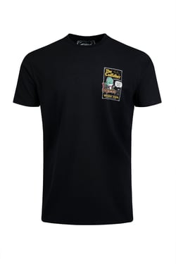 Weird Fish Codfather Back Print Artist T-Shirt Black Size 5XL