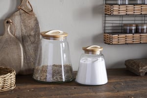 nkuku Chaaval Storage Jar | Kitchen Storage & Utility | Large | Clear