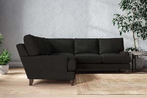 nkuku Marri Large Corner Sofa | Make To Order | Brera Linen Charcoal | No Colour