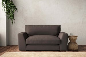 nkuku Guddu Love Seat | Make To Order | Recycled Cotton Mocha | No Colour
