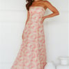 Greta Strapless Maxi Dress Pink
