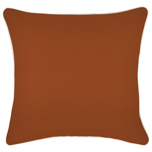 Cushion Cover-With Piping-Solid Terracotta-45cm x 45cm