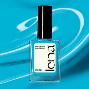 LENA Breathable & Water-Permeable Halal Nail Polish - Blue-tique Hotel - LE326