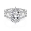 Jeulia Crushed Ice Three Stone Ring Set Cluster Ring Enhancer