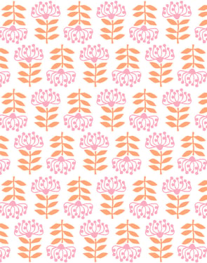 Stylized Papyrus' Wallpaper by Tea Collection - Creamsicle - Traditional / 27 in. x 27 ft.