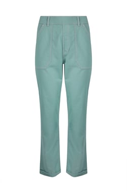 Weird Fish Malorri Organic Cotton Chino Trousers Mineral Blue Size 14
