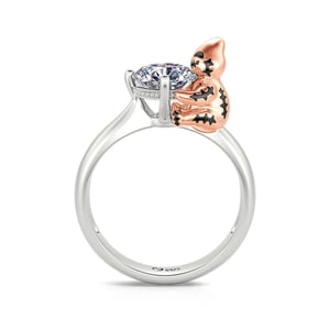 Jeulia Hug Me "The King of Bug Day" Round Cut Sterling Silver Ring