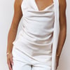 Heatwave Glow One Shoulder Top Champagne