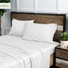 QE Home 310TC Bamboo Cotton Sheet Set in White, Split King
