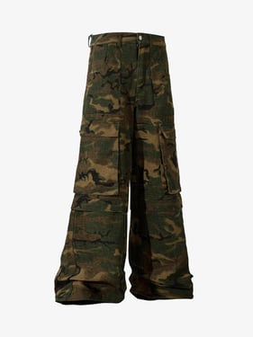 Thesupermade Street Camouflage Multi Pocket Cargo Pants - 2369 - Army Green Camouflage / XL / Pants