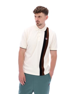 Terra Colour Blocked Velour Polo - 4XL