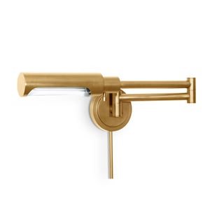 Noble Natural Brass Steel Swing Arm Task Sconce
