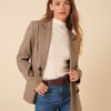 Beige Heritage Check Blazer