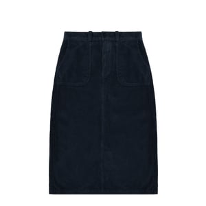 Kappy Womens Corduroy Fatigue Skirt Navy