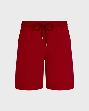 Vilebrequin - Men Long Swim Shorts Water-reactive Ronde Des Tortues - Swimwear - Okoa - Red - Size XXXL
