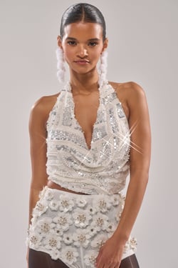 AKIRA Shine Bright Sequin Blouse | Size 2X
