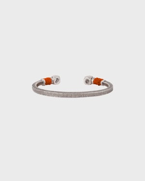 Vilebrequin - Silvered Jonc Bracelet - Vilebrequin X Gas Bijoux - Bracelet - Sari - Orange - Size OSFA