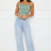 Key Piece Off Shoulder Top Sage