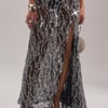 AKIRA Beautiful Sequin Maxi Skirt | Black | Size XL