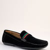 Azzurro Black Suede Loafers