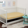 QE Home 350TC BeechBliss TENCEL™ Modal Crib in Sized Fitted Sheet in Sun Shower, Yellow