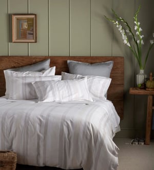 Natural Harry Stripe Brushed 100% Cotton Duvet Cover