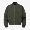 Retro Deconstructed Bomber Jacket - Army Green / M