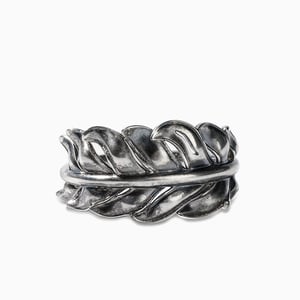 Jeulia "Angel Feather" Sterling Silver Ring