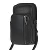Leather Crossbody Phone Bag - Black