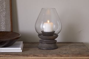 nkuku Kawani Mango Wood Lantern | Candles Holders & Lanterns | Dark Ash | 50 x 50 cm