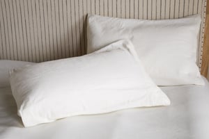 nkuku Cela Hemp & Cotton Housewife Pillowcases Set Of 2 | Textiles | Natural