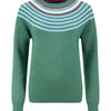 Weird Fish Sinatra Patterned Knit Jumper Ivy Size 22