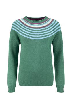 Weird Fish Sinatra Patterned Knit Jumper Ivy Size 8