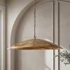 Larger Crumple pendant in brass
