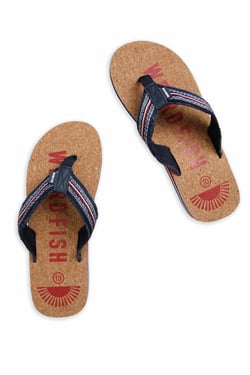 Weird Fish Englewood Cork Flip Flops Retro Red Size 11