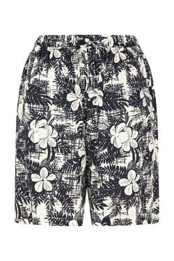 Weird Fish Sundance Eco Viscose Printed Shorts Dark Denim Size 10