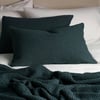 Darkest Spruce Big Waffle 100% Cotton Throw
