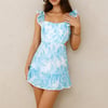 Neon Dreams Mini Dress Blue