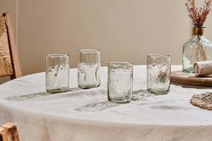 nkuku Chandani Tumbler Tall Set Of 4 | Glassware | Clear