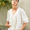 Chloe Shirt in Off White Plaid